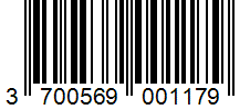 Barcode 3700569001179