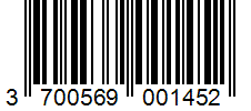 Barcode 3700569001452