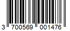 Barcode 3700569001476