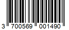 Barcode 3700569001490