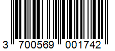 Barcode 3700569001742