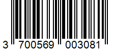 Barcode 3700569003081