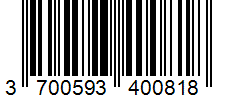 Barcode 3700593400818
