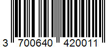 Barcode 3700640420011