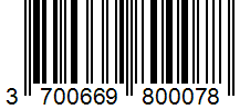 Barcode 3700669800078