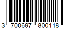 Barcode 3700697800118