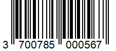 Barcode 3700785000567