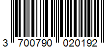 Barcode 3700790020192