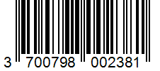 Barcode 3700798002381