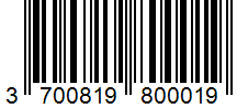 Barcode 3700819800019