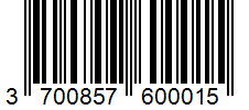 Barcode 3700857600015
