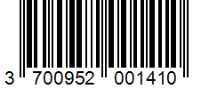 Barcode 3700952001410