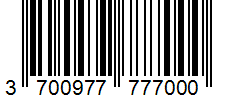 Barcode 3700977777000