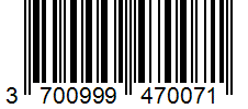 Barcode 3700999470071
