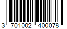 Barcode 3701002400078