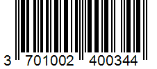 Barcode 3701002400344