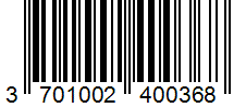 Barcode 3701002400368