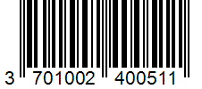 Barcode 3701002400511