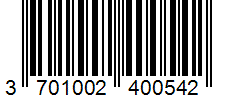 Barcode 3701002400542