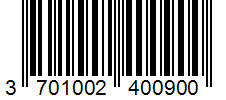 Barcode 3701002400900