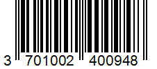 Barcode 3701002400948