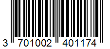 Barcode 3701002401174