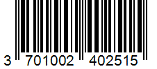 Barcode 3701002402515