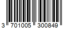 Barcode 3701005300849