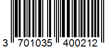 Barcode 3701035400212