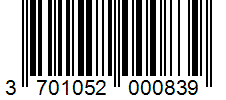 Barcode 3701052000839