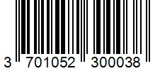 Barcode 3701052300038