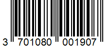 Barcode 3701080001907