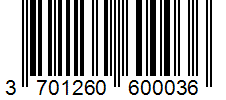Barcode 3701260600036