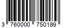 Barcode 3760000750189