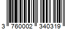 Barcode 3760002340319