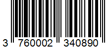 Barcode 3760002340890
