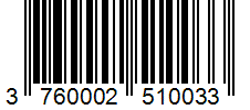 Barcode 3760002510033