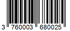 Barcode 3760003680025