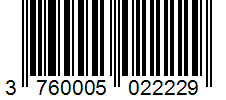 Barcode 3760005022229
