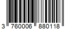 Barcode 3760006880118
