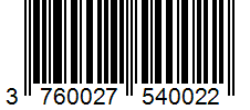 Barcode 3760027540022