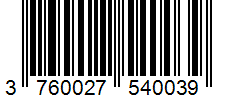 Barcode 3760027540039