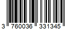 Barcode 3760036331345