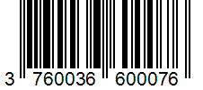 Barcode 3760036600076