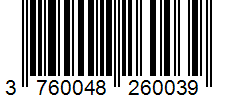 Barcode 3760048260039