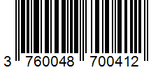 Barcode 3760048700412