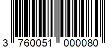 Barcode 3760051000080