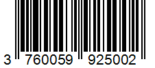Barcode 3760059925002