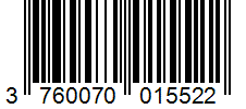 Barcode 3760070015522
