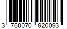 Barcode 3760070920093